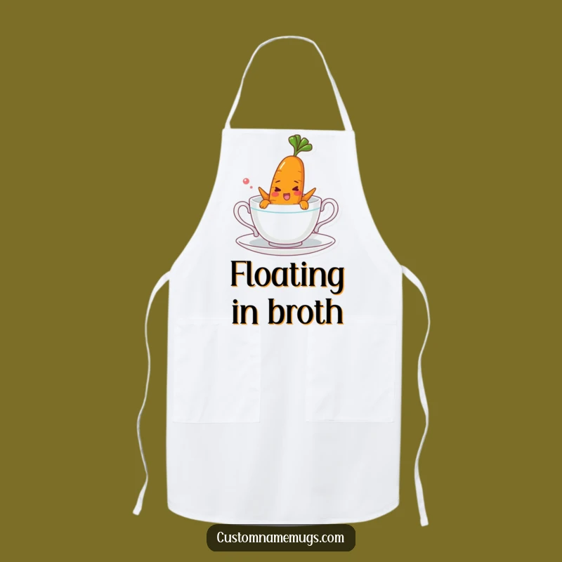 Funny Carrot Teacup Swim Apron - Hilarious Kitchen Accessory for Veggie Lovers Gift!