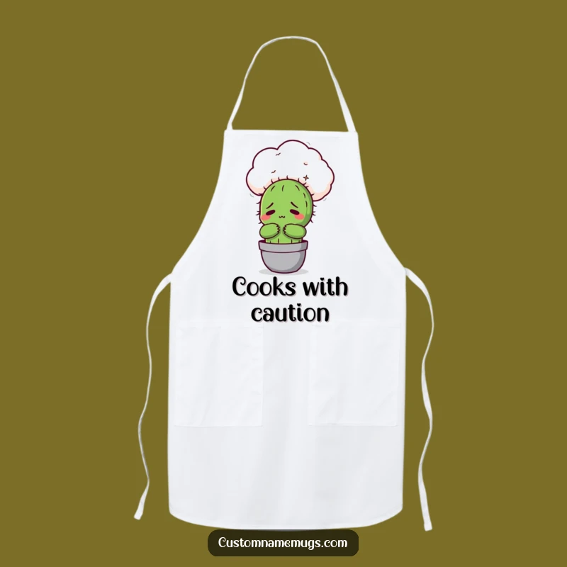 Funny Awkward Cactus Cloud Hug Apron: Hilarious Kitchen Accessory for Introverts
