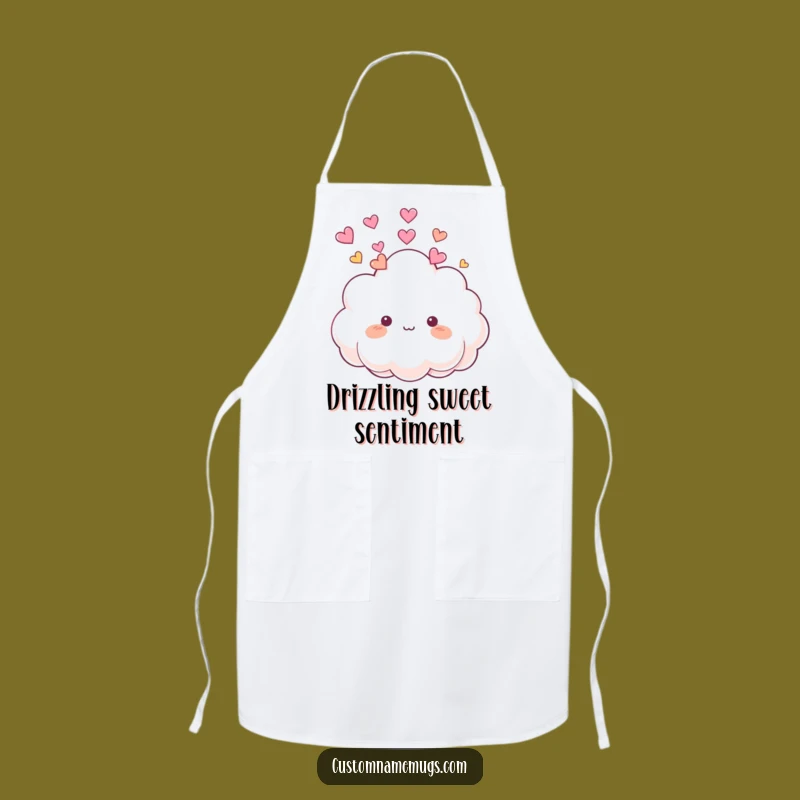 Funny Cloud Heart Apron: Cute Fluffy Character Kitchen Wear for Joyful Cooking