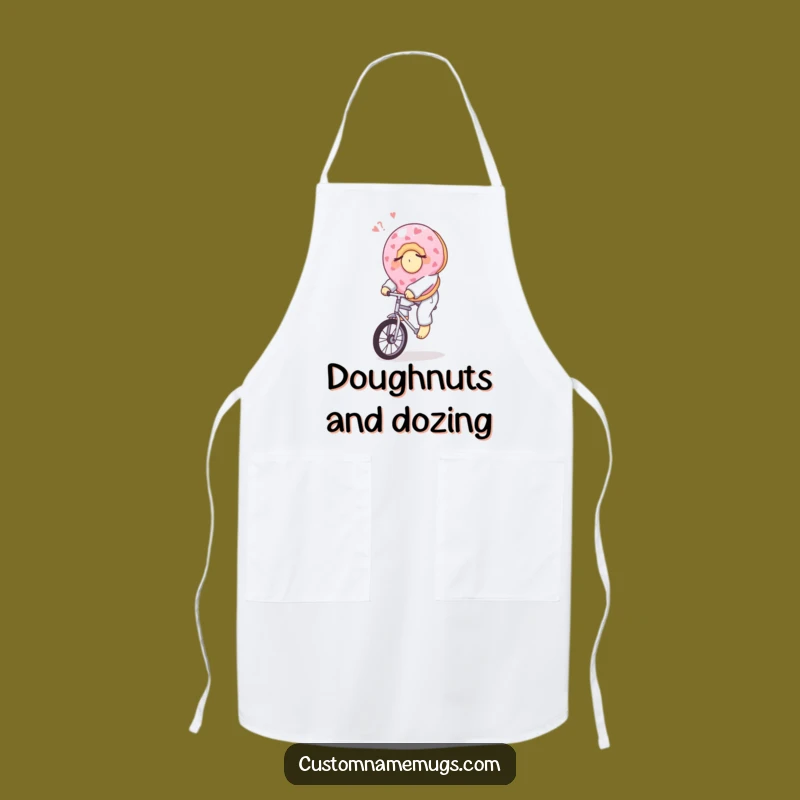 Funny Donut Pajama Unicycle Apron: Cook with Comedy this Sleepy Character!