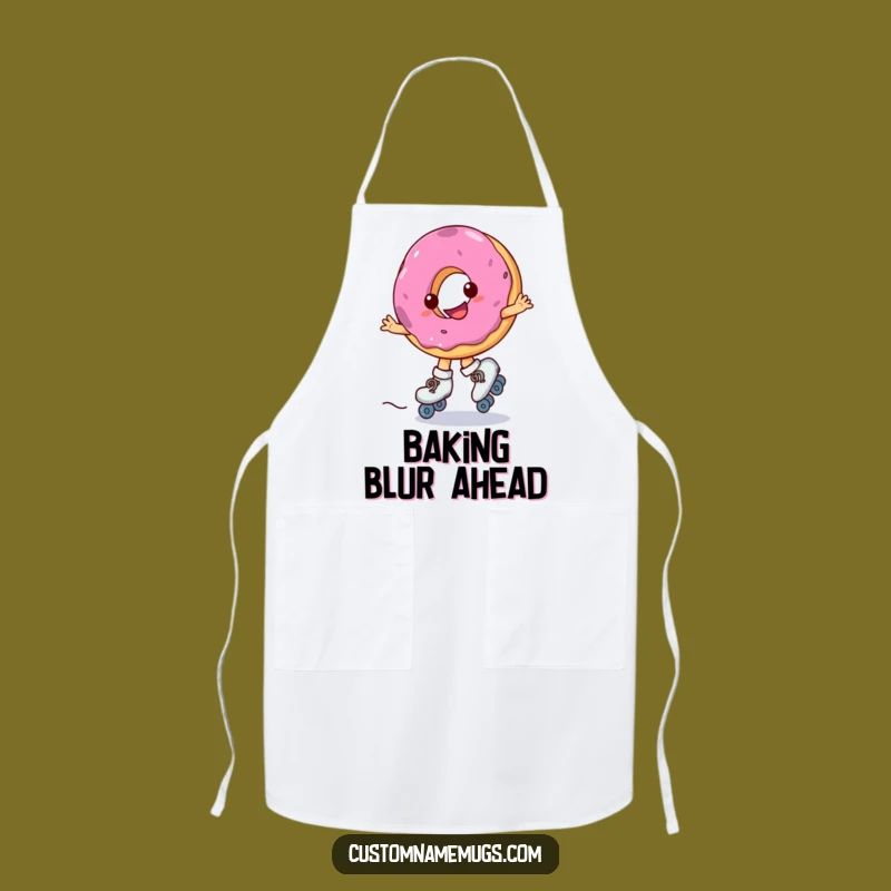 Funny Donut Skate Apron: Bake and Laugh with a Spinning Treat