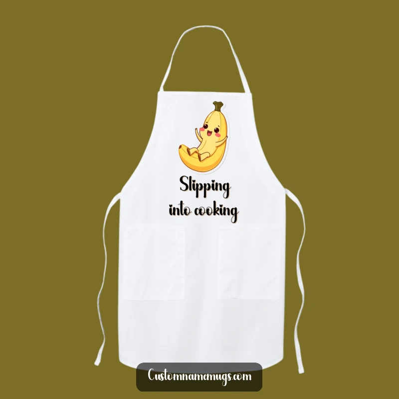 Funny Kawaii Banana Peel Slide Apron: Ecstatic Cooking Fun, Great Gift!