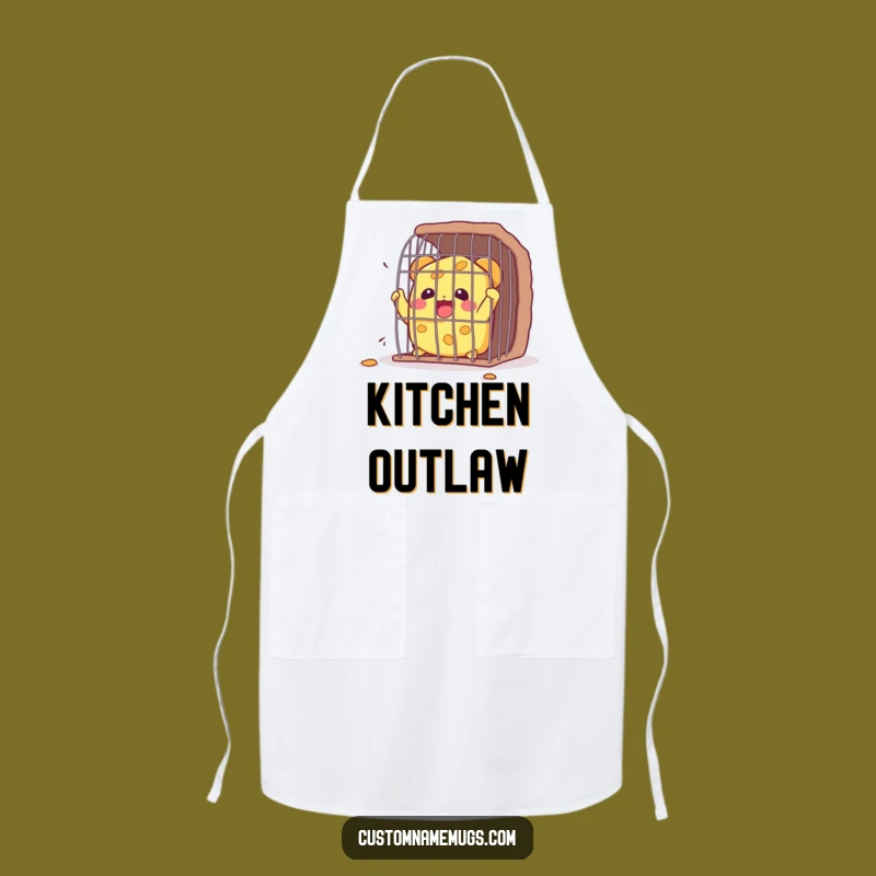 Funny Kawaii Cheese Cage Escape Apron: Hilarious Kitchen Gift for Dairy Devotees