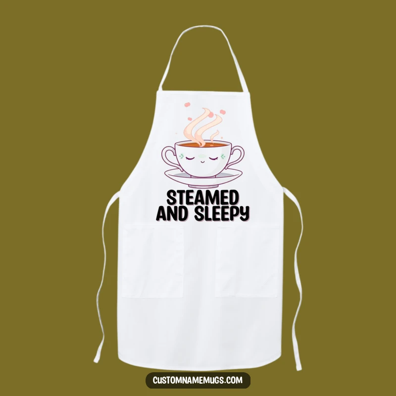 Funny Napping Teacup Apron: Dreamy Kitchen Wear, Charming Gift