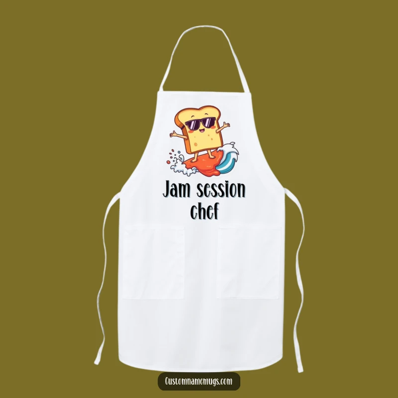 Funny Toast Surfer Apron: Surf-Inspired Hilarious Breakfast Chef Gift