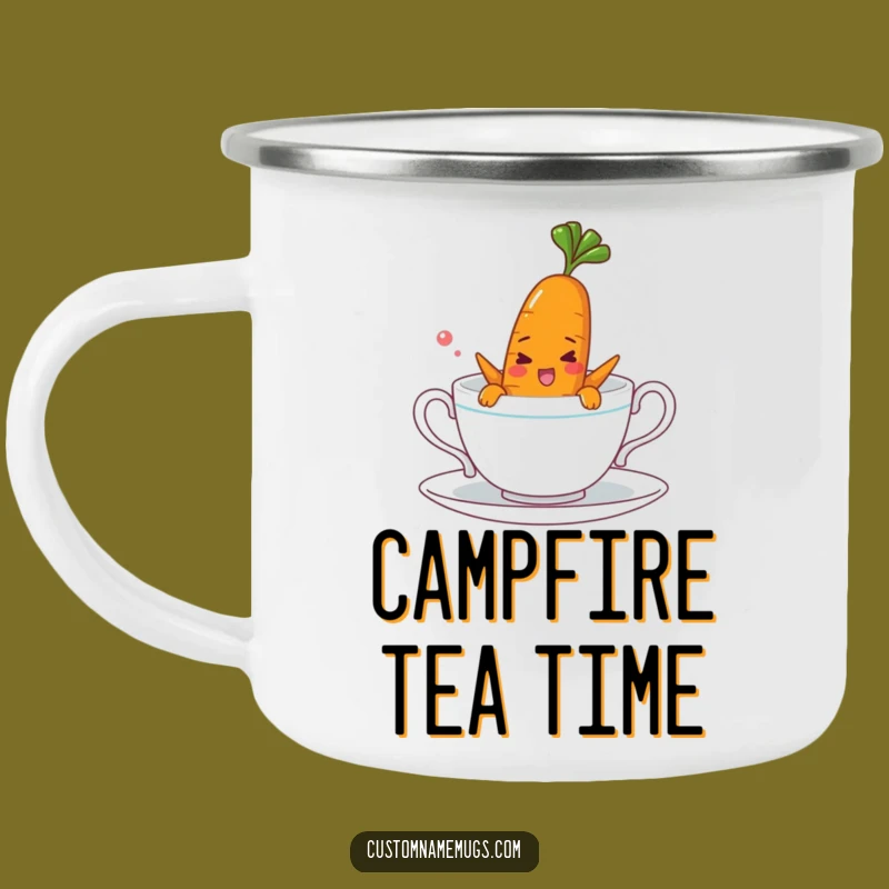 Funny Carrot Teacup Swimming Camping Mug: Enjoy Outdoors with this Tiny Adventurer!
