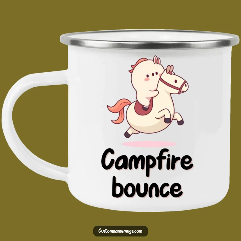 Funny Bouncy Blob Horse Camping Mug - Durable Hilarious Outdoor Companion