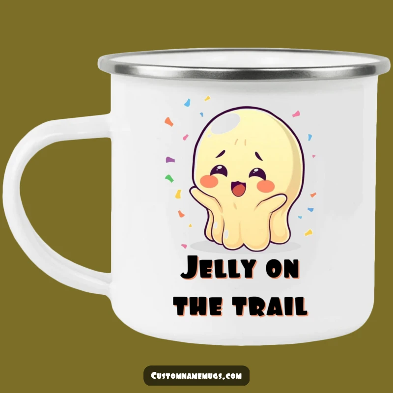 Funny Wobbly Jelly Camping Mug: Confetti Adventures, Perfect Outdoor Funny Gift