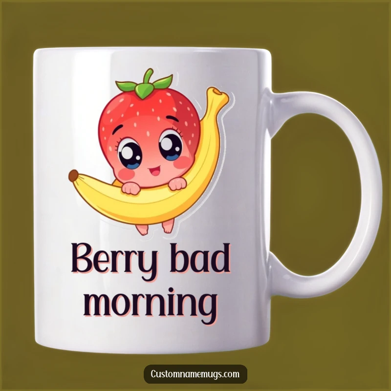 Funny Strawberry Slip Mug: Cute Slipping Fruit - Hilarious Gift for Klutz!