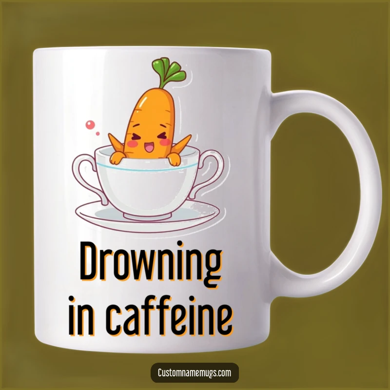 Funny Carrot Teacup Swim Mug - Whimsical & Hilarious Gift for Veggie Lovers!