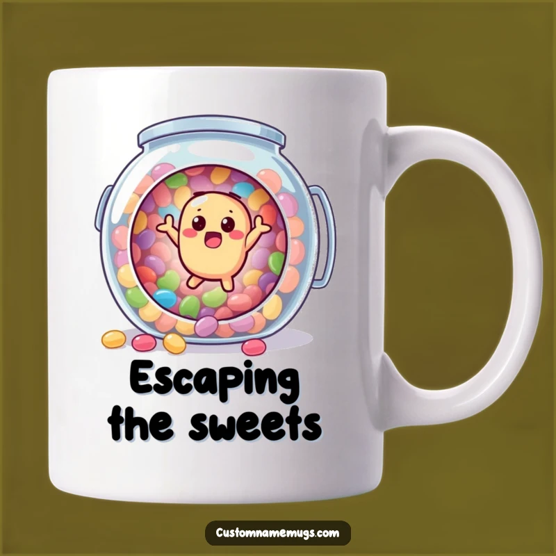Funny Jellybean Escape Mug - Hilarious Candy Lover's Surprise Gift!