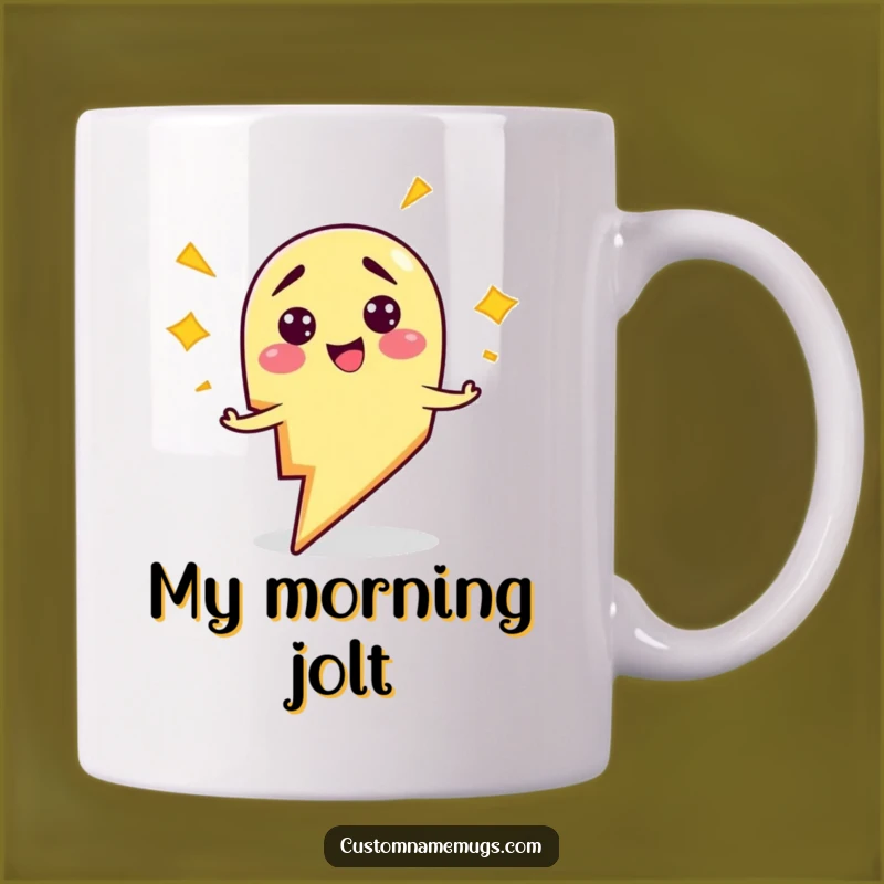 Funny Clumsy Lightning Bolt Zapping Himself Mug - Hilarious Shocking Gift!
