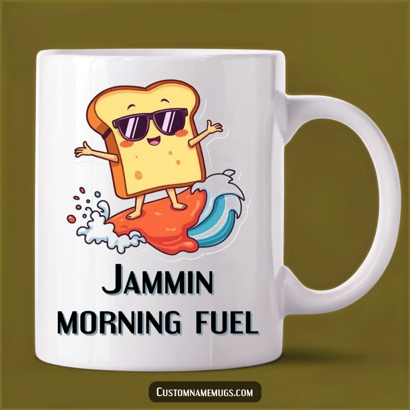 Funny Toast Surfer Mug: Hilarious Breakfast Wave Rider Coffee Gift