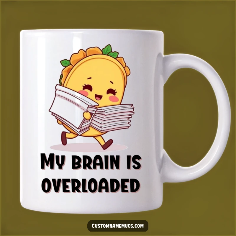 Funny Taco Paperwork Disaster Mug - Hilarious Office Gift for a Clumsy Friend!