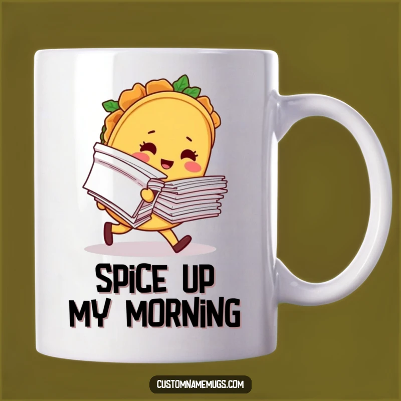 Funny Taco Paper Trip Mug Gift - Blushing Character's Hilarious Mishap!