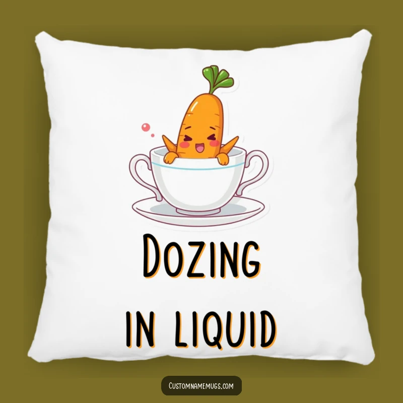 Funny Carrot Teacup Swim Pillow - Cozy Comfort with a Comical Twist Gift!