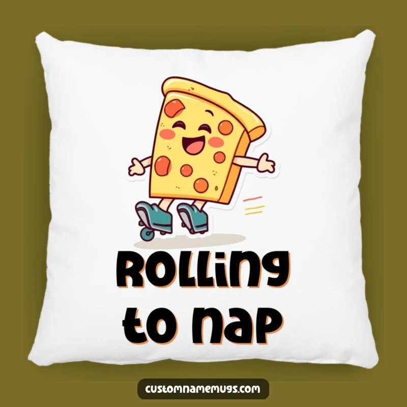 Funny Pizza Roller Skater Pillow: Cozy and Hilarious Accent for Fun Spaces