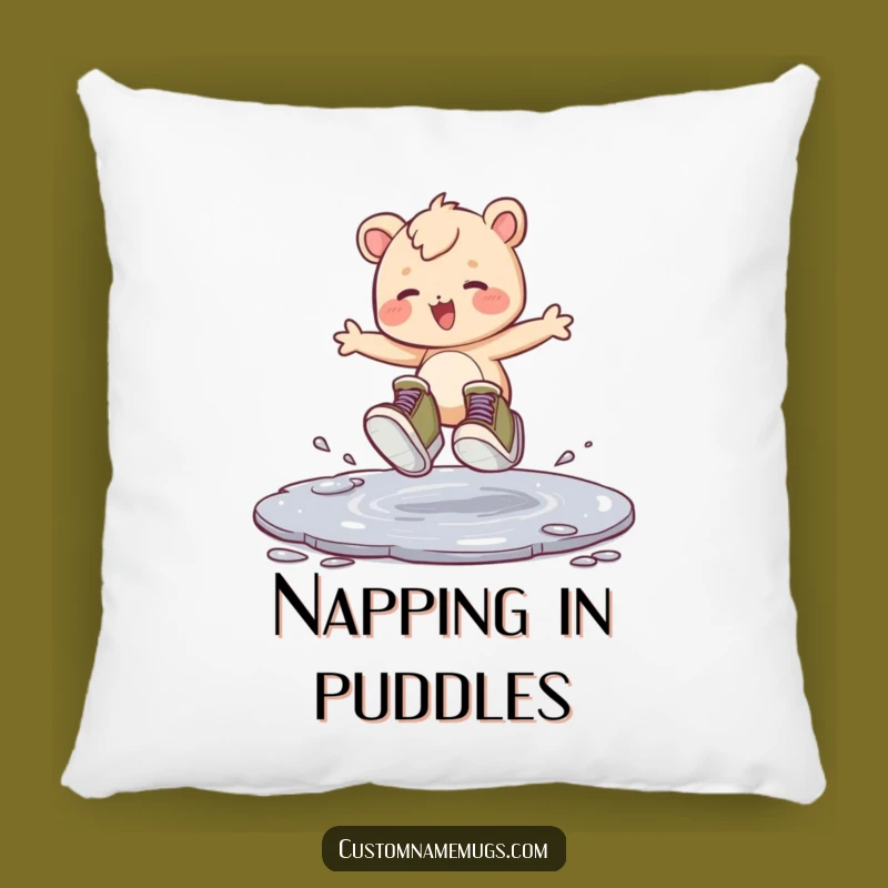 Funny Puddle Hopper Pillow - Cozy Oversized Shoes Creature Comfort