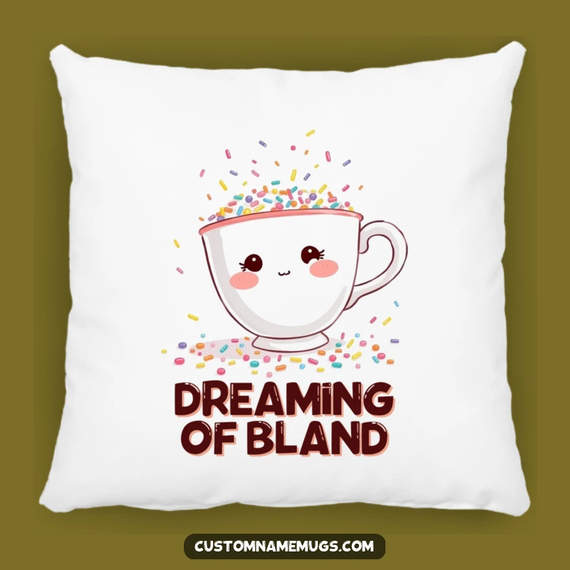 Funny Teacup Sprinkle Pillow - Comfy & Adorably Humorous Accent