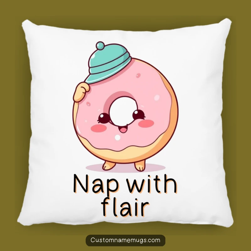 Funny Donut Hat Pillow: Comfy & Hilarious Decor, Perfect Quirky Gift for Sweet Treats