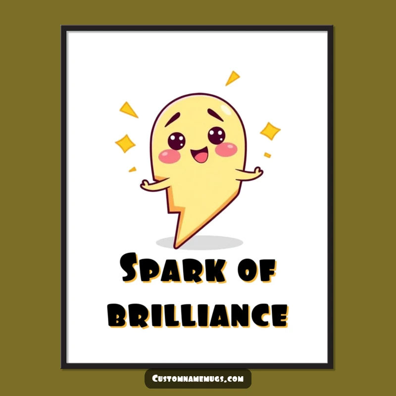 Funny Clumsy Lightning Bolt Zapping Himself Digital Art - Instant Hilarious Decor!