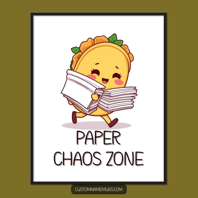 Funny Taco Tripping Digital Art - Hilarious Printable Decor for Any Space Gift!