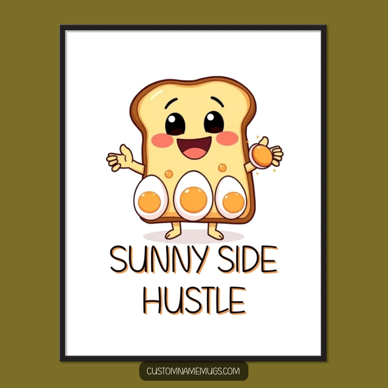 Funny Toast Juggling Digital Print: Breakfast Art - Instant Decor!