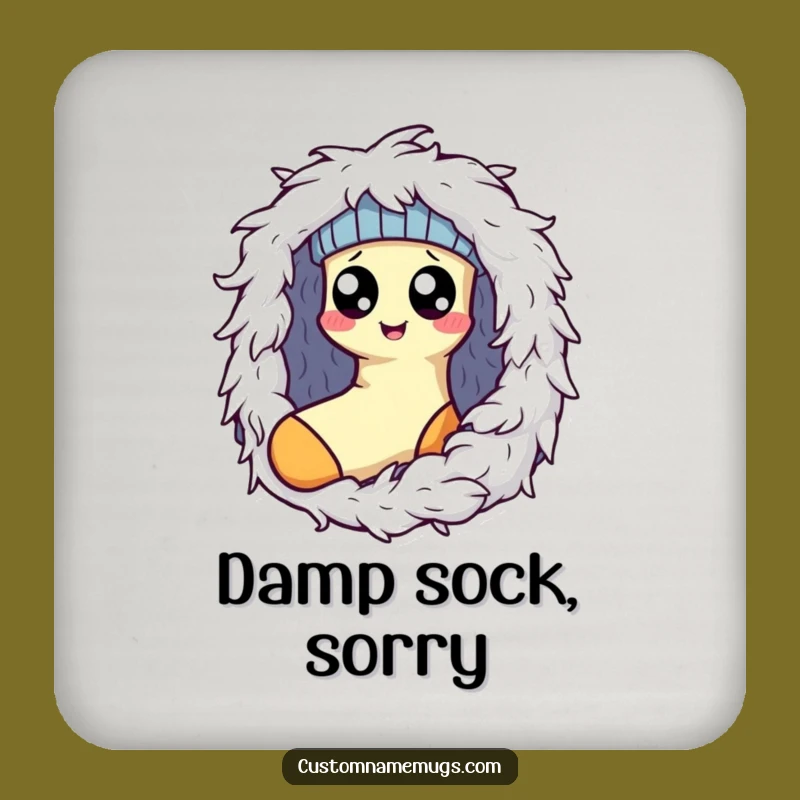 Funny Kawaii Sock Lint Monster Coaster: Hilarious Protection for Your Surfaces