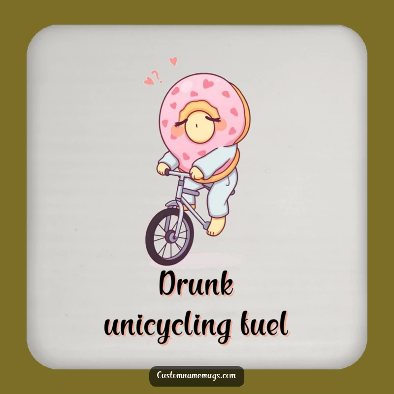 Funny Donut Coaster Set: Protect Surfaces with Sleepy Rolls