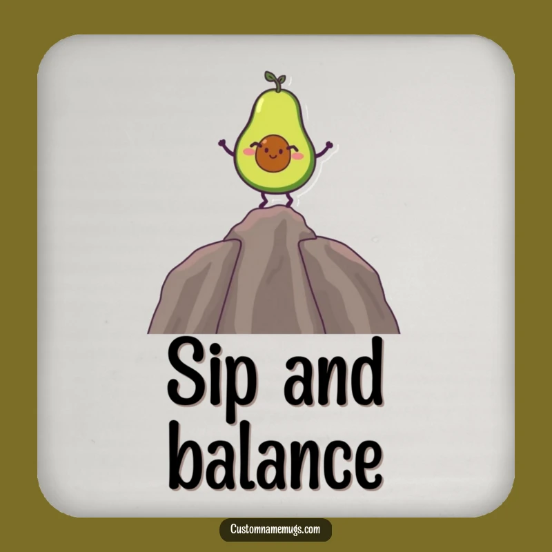 Funny Avocado Balance Coasters: Protect Surfaces with Comical Fruit Art