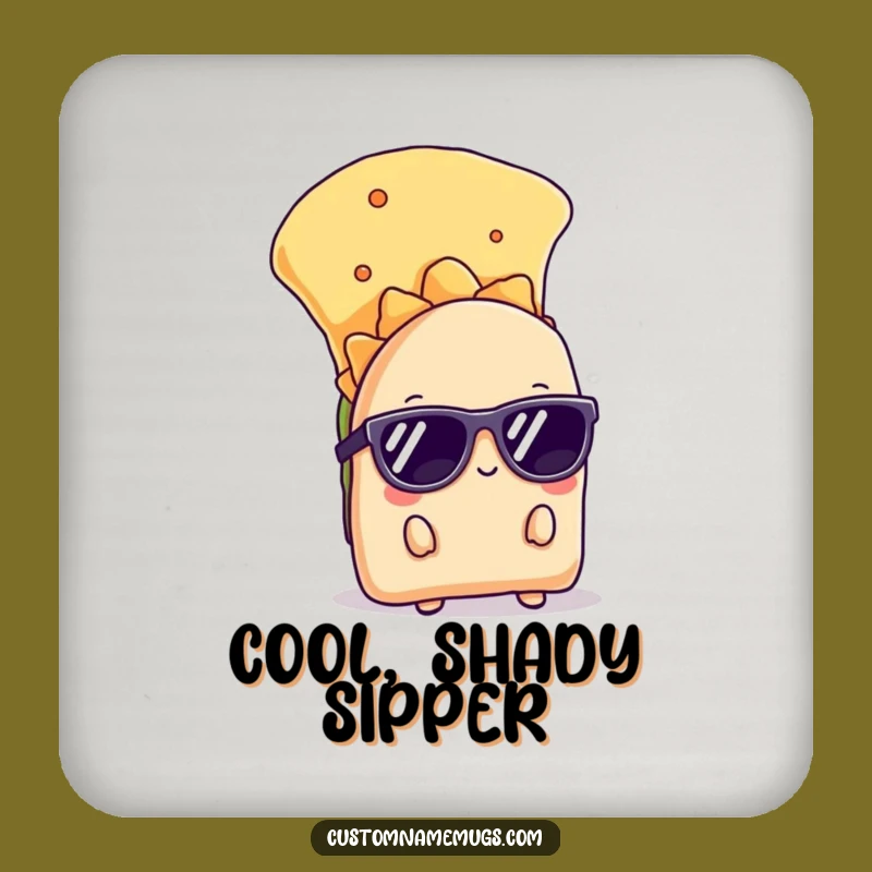 Funny Shy Taco Coaster: Protect Surfaces with Cool Humor