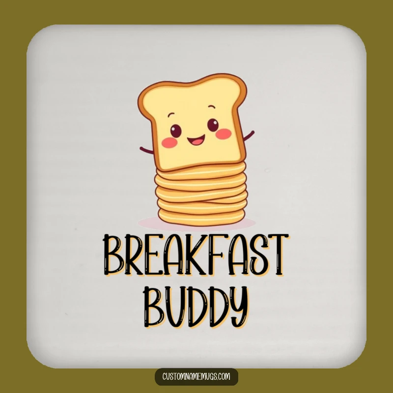 Funny Toast Pancake Coaster - Humorous Surface Protection with Breakfast Charm
