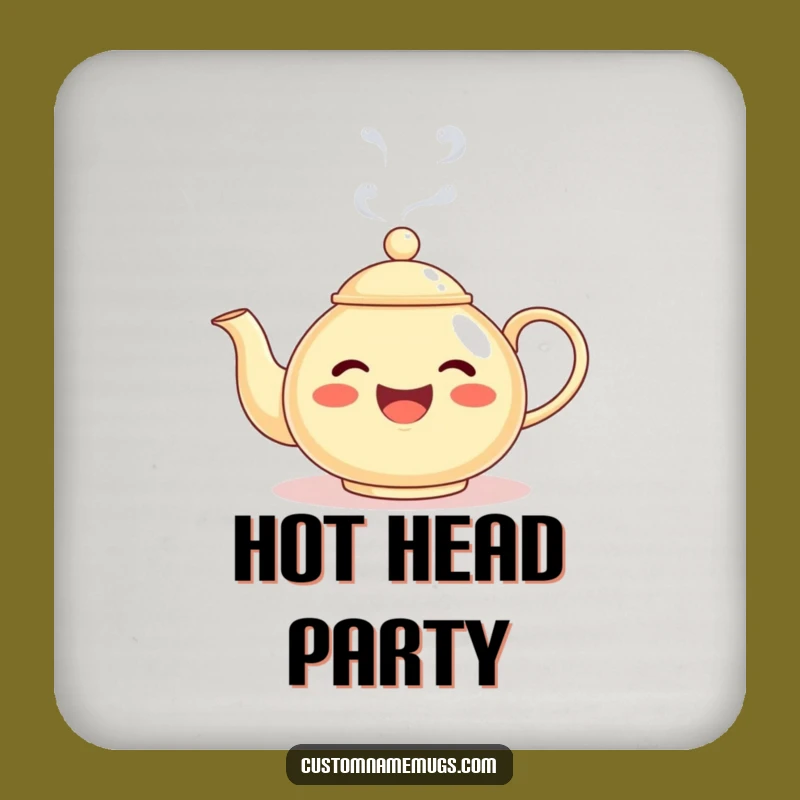 Funny Teapot Steam Face Drink Coaster: Protect Your Surfaces with This Humorous and Charming Accessory