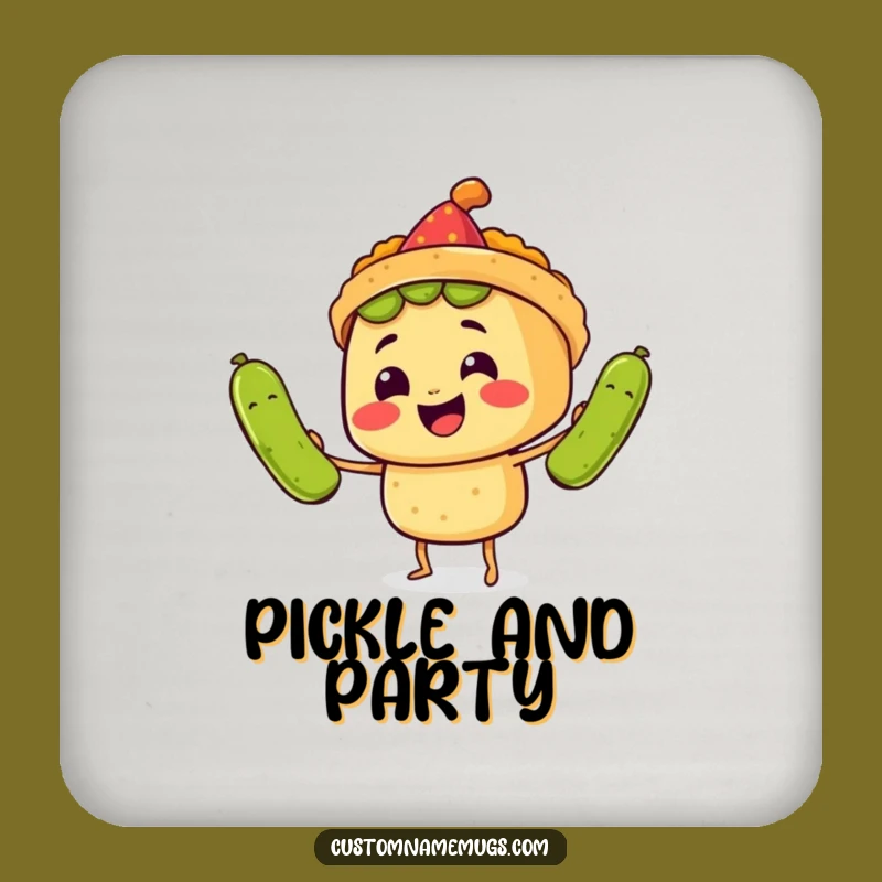 Funny Coaster Set: Juggling Taco, Hilarious Drink Protection Gift