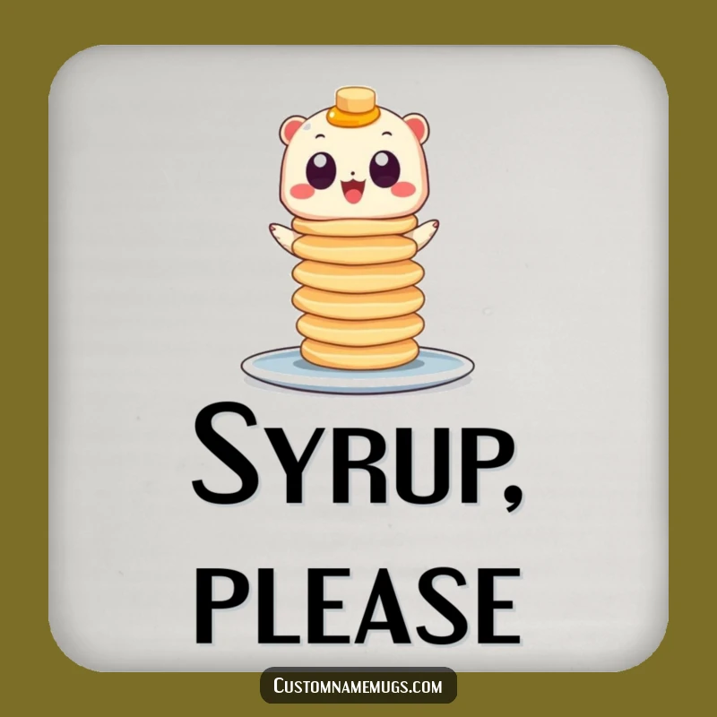 Funny Pancake Creature Coaster - Googly Eyed Protection for Breakfast Tables