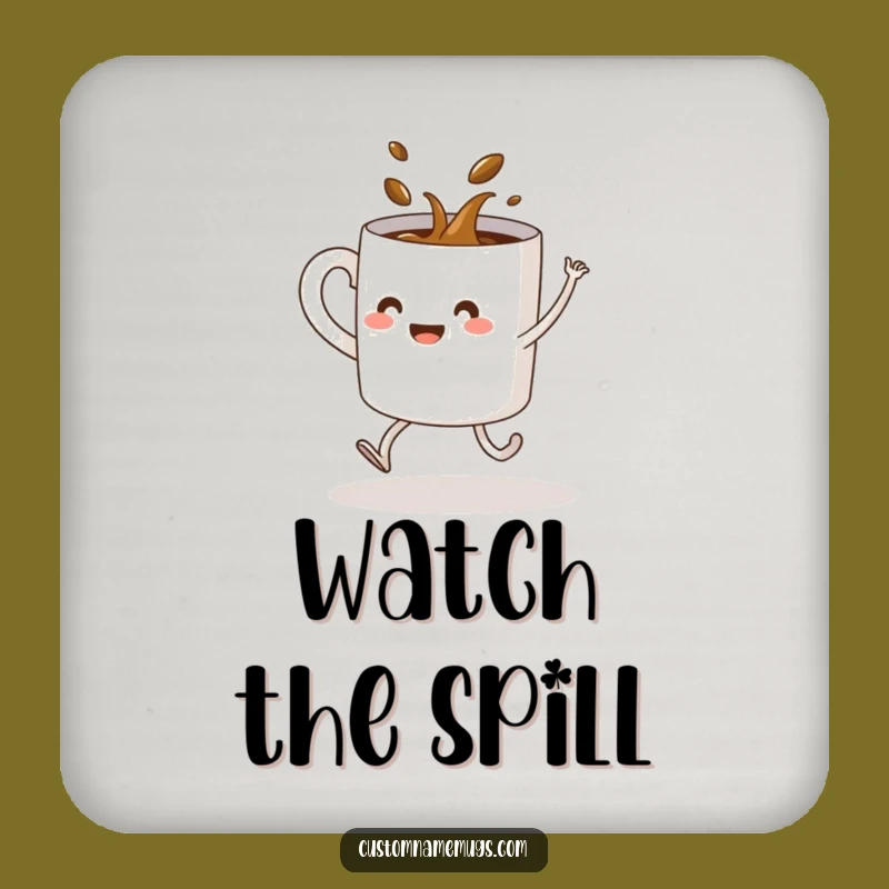 Funny Coffee Mug Dance Coaster: Protect Surfaces with Hilarious Art