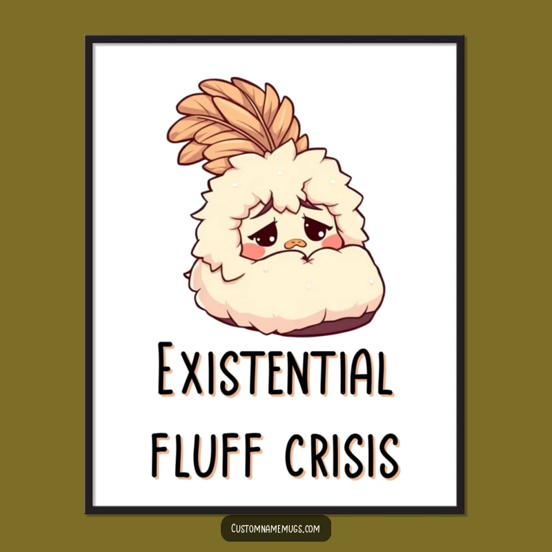 Funny Slipper Poster: Bewildered Feathered Friend Wall Art, Perfect Funny Gift