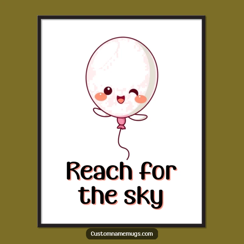 Funny Kawaii Balloon Popping Poster: Hilarious Art for Ambitious Spaces