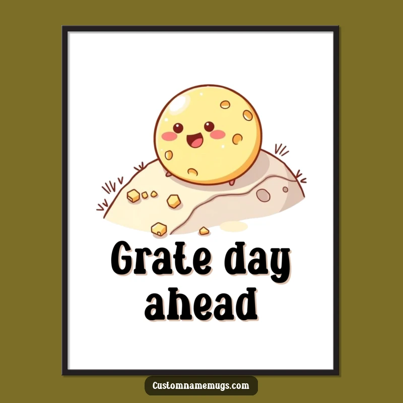 Funny Rolling Cheese Poster: Decorate with This Cheesy Character's Hilarious Descent