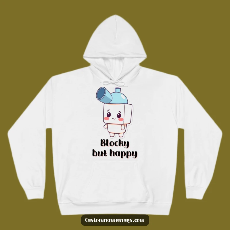 Funny Plunger Hat Hoodie: Cozy Up in This Blocky Character's Comical Headwear Style