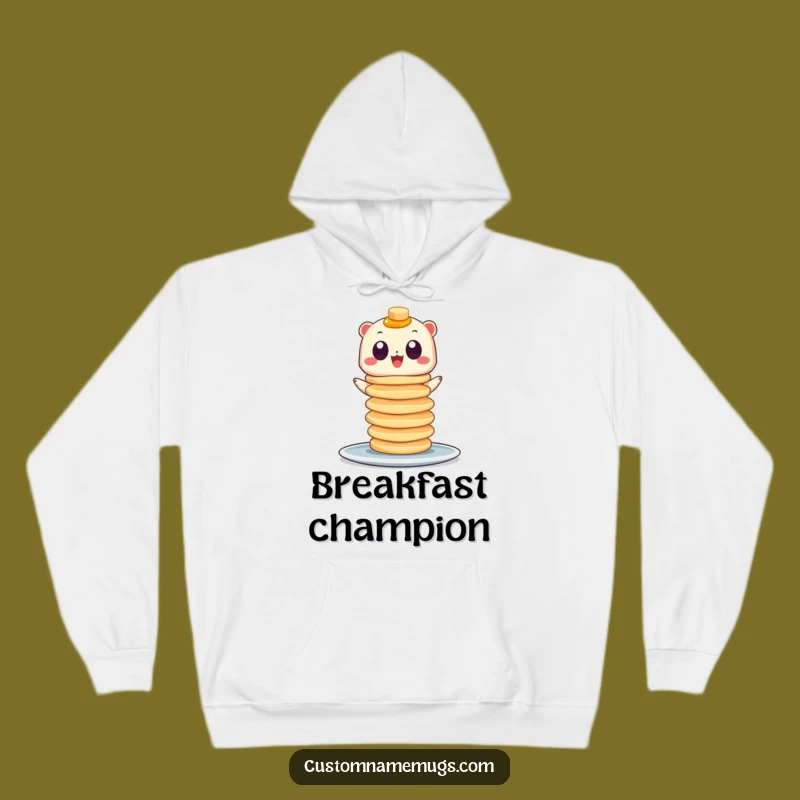 Funny Pancake Creature Hoodie - Cozy Googly Eyed Fun for Breakfast Lovers