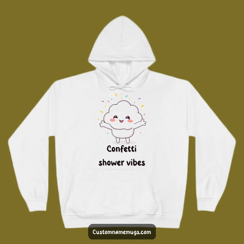 Funny Cloud Confetti Hoodie: Cozy Celebration - Hilarious Gift!