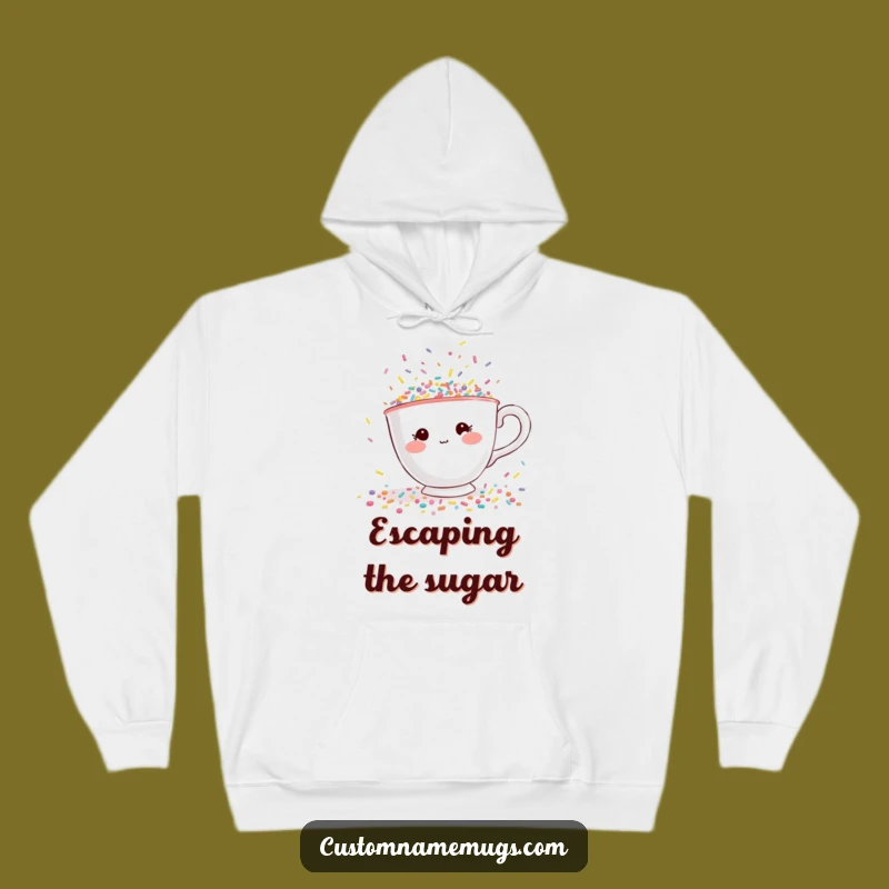 Cozy Funny Teacup Sprinkle Hoodie - Warm & Sweetly Humorous