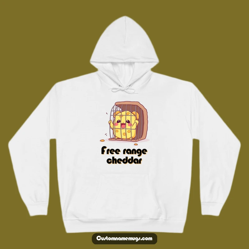 Funny Kawaii Cheese Cage Escape Hoodie: Cozy & Hilarious Tee for Cheese Fans
