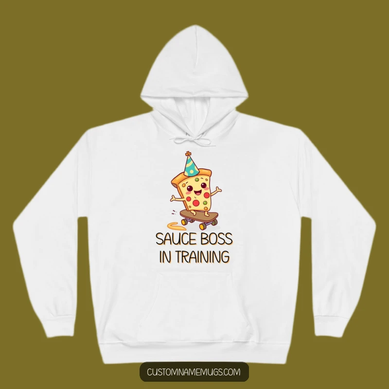 Funny Pizza Skateboarder Hoodie: Cozy Pizza Party Shredding, Ultimate Funny Gift