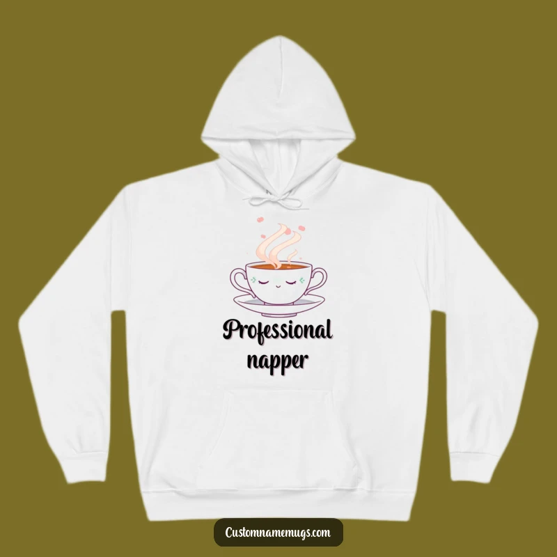 Funny Napping Teacup Hoodie: Cozy Steam Dream, Ultimate Comfort Gift