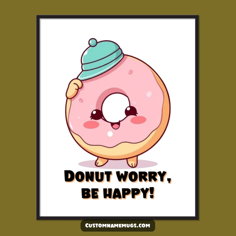 Free Printable Wall Art: Funny Donut Hat - Hilarious Downloadable Decor!