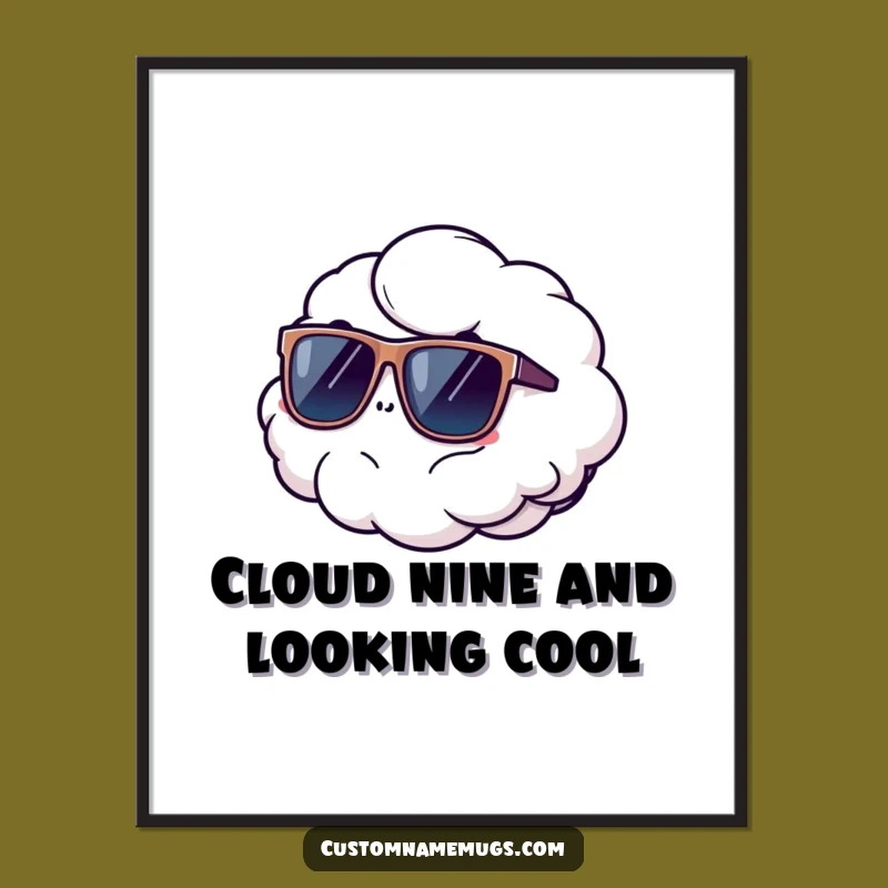 Funny Free Printable Wall Art: Cloud on the Go, Humorous Weather Downloadable Decor for Sky-High Style