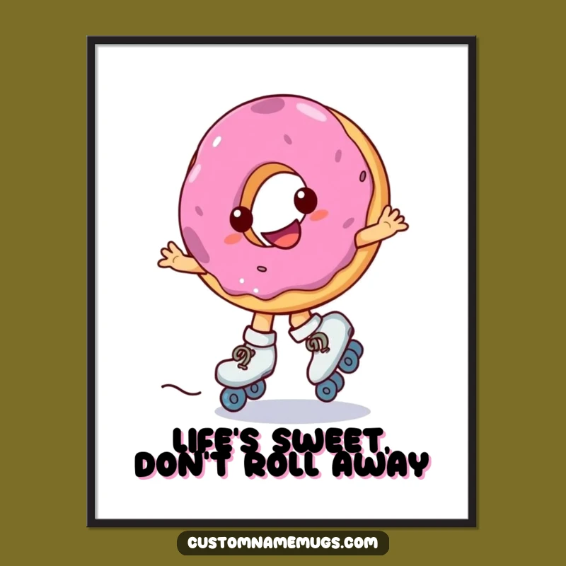 Funny Donut Skater Art - Free Printable Whimsical Decor for Sweet Spaces!