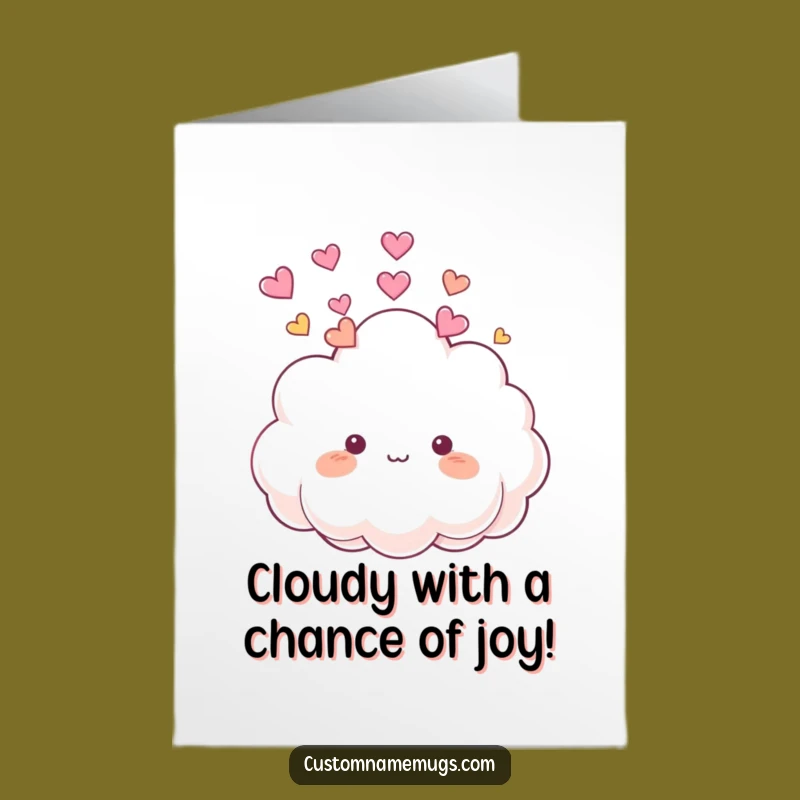 Free Printable Cloud Hearts Birthday Card - Funny Downloadable Gift for Her